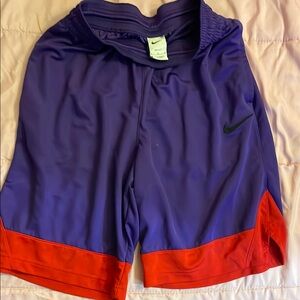 Nike Purple and Red Athletic Shorts